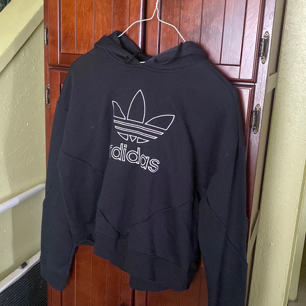Adidas hoodie black size medium